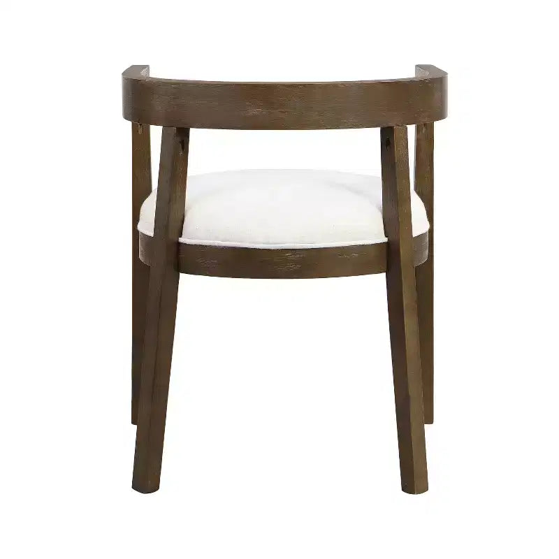 GDFStudio Vande Fabric Upholstered Wood Tub Dining Chairs (Set of 2)