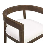 GDFStudio Vande Fabric Upholstered Wood Tub Dining Chairs (Set of 2)