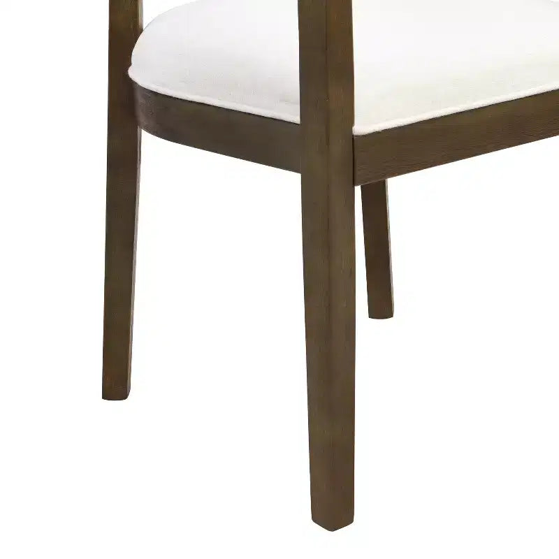 GDFStudio Vande Fabric Upholstered Wood Tub Dining Chairs (Set of 2)