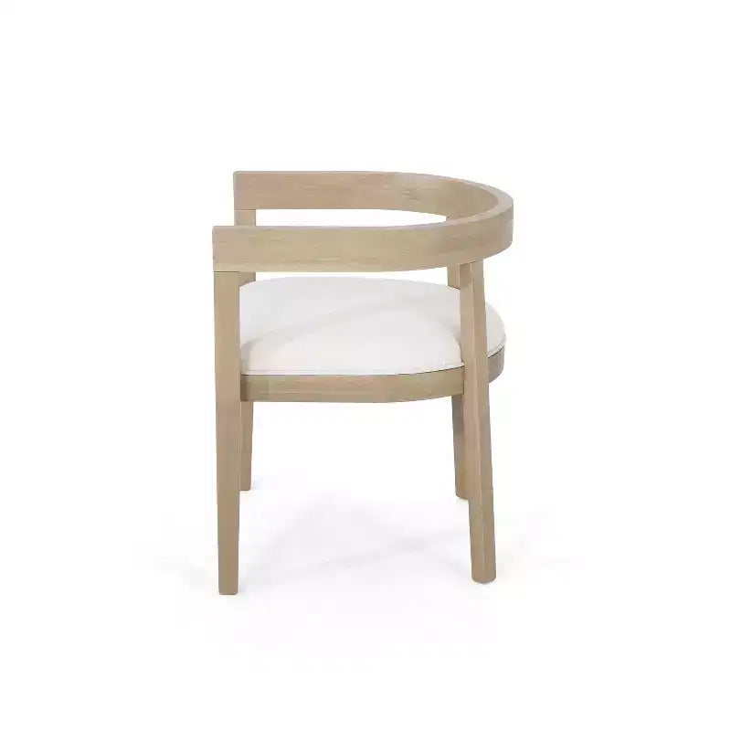 GDFStudio Vande Fabric Upholstered Wood Tub Dining Chairs (Set of 2)