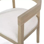GDFStudio Vande Fabric Upholstered Wood Tub Dining Chairs (Set of 2)