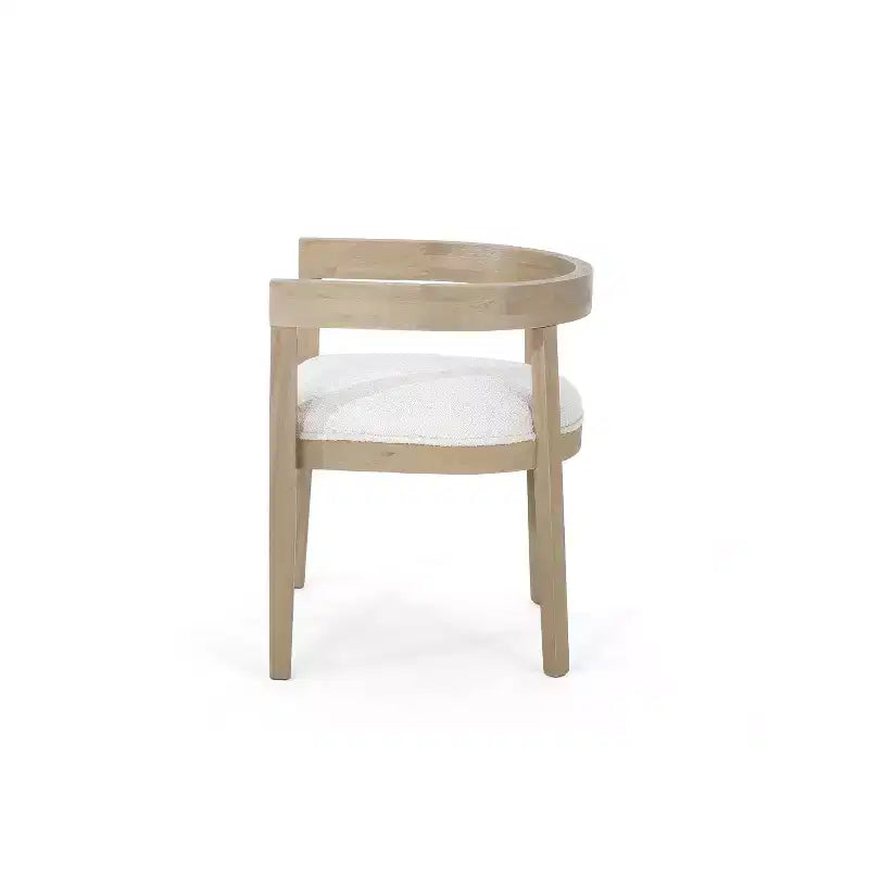 GDFStudio Vande Fabric Upholstered Wood Tub Dining Chairs (Set of 2)