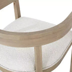 GDFStudio Vande Fabric Upholstered Wood Tub Dining Chairs (Set of 2)