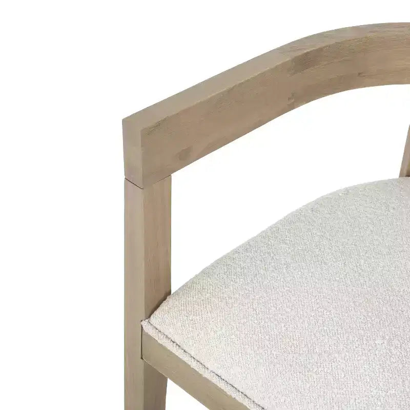 GDFStudio Vande Fabric Upholstered Wood Tub Dining Chairs (Set of 2)