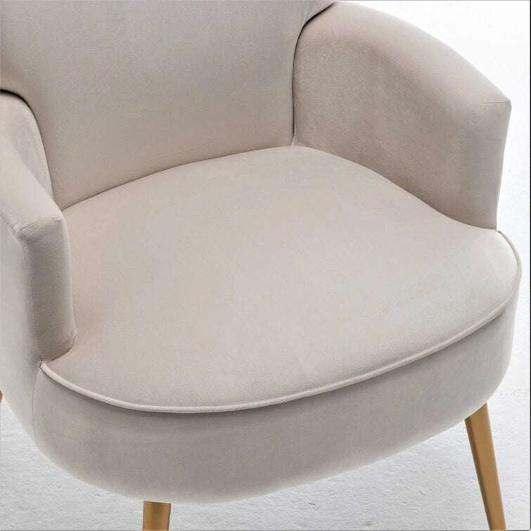 US Pride Furniture Stylish Velvet Armchair with Gold Metal Legs Comfortable Accent Chair