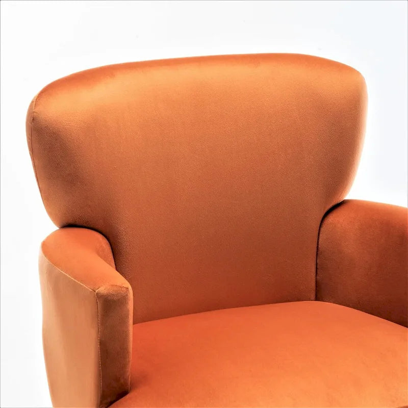 US Pride Furniture Stylish Velvet Armchair with Gold Metal Legs Comfortable Accent Chair