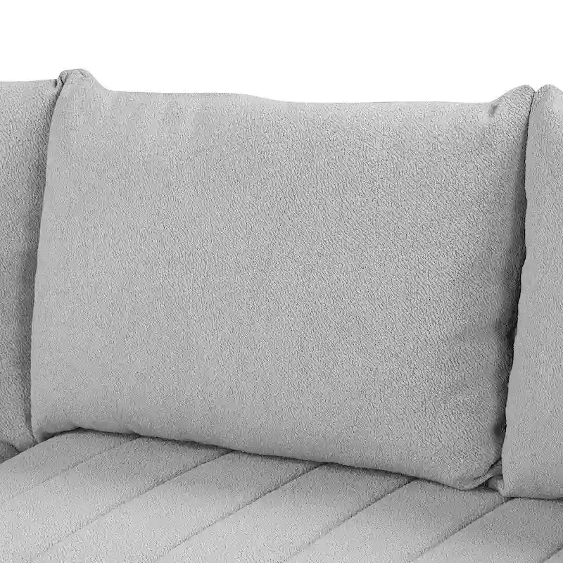 Upholstery Sleeper Sectional Sofa with Movable Storage Ottoman, L-shaped Sectional Pull Out Sofa Bed