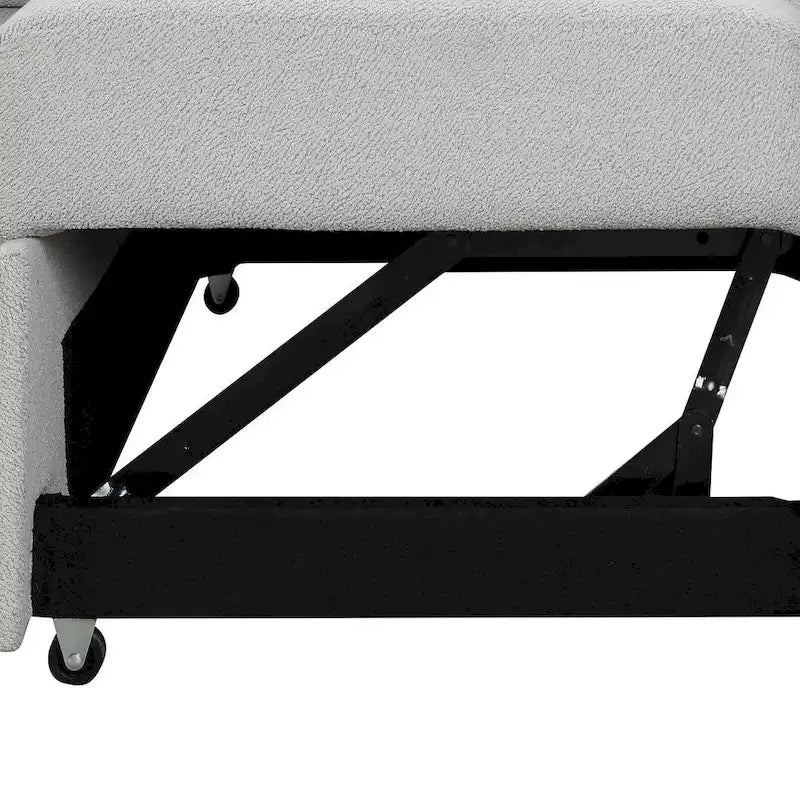 Upholstery Sleeper Sectional Sofa with Movable Storage Ottoman, L-shaped Sectional Pull Out Sofa Bed