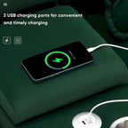 123*55U-shaped Sofa with Console, Cupholders and USB Ports, 6-seat Upholstered Symmetrical Sleeper Couch Set with Chaise