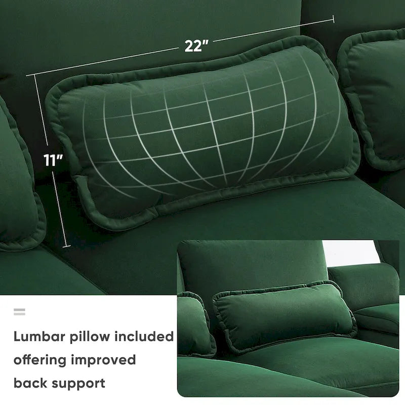 123*55U-shaped Sofa with Console, Cupholders and USB Ports, 6-seat Upholstered Symmetrical Sleeper Couch Set with Chaise