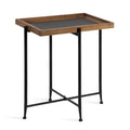 Tavolino accentato Kate and Laurel Macabe in legno e ferro - 19.75x13.5x23.25