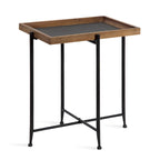 Tavolino accentato Kate and Laurel Macabe in legno e ferro - 19.75x13.5x23.25