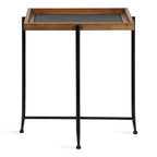 Tavolino accentato Kate and Laurel Macabe in legno e ferro - 19.75x13.5x23.25
