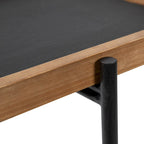 Tavolino accentato Kate and Laurel Macabe in legno e ferro - 19.75x13.5x23.25