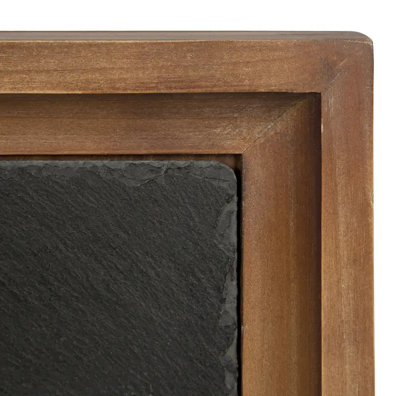 Tavolino accentato Kate and Laurel Macabe in legno e ferro - 19.75x13.5x23.25