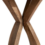 Natural Wood Round Side Table - Midcentury Modern Style