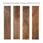 Natural Wood Round Side Table - Midcentury Modern Style