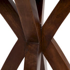 Natural Wood Round Side Table - Midcentury Modern Style