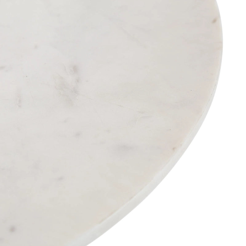 Natural Wood Round Side Table - Midcentury Modern Style