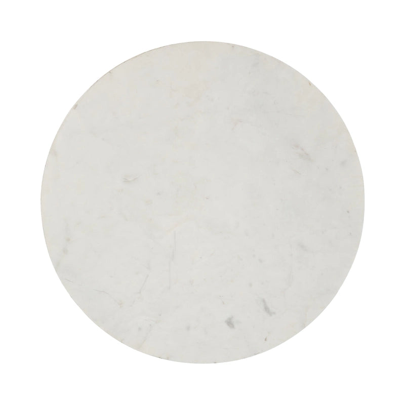 Natural Wood Round Side Table - Midcentury Modern Style