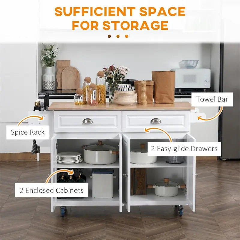 Carrello da Cucina con Ruote, Carrello da Colazione