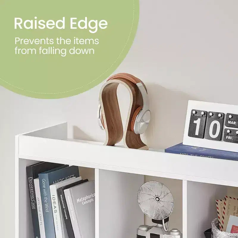 Cube Bookcase, Freestanding Storage Unit with 8 Open Compartments