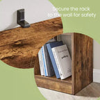 Cube Bookcase, Freestanding Storage Unit with 8 Open Compartments