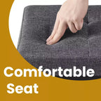 Shoe Bench, Storage Bench, Entryway Bench with Cushion, Shoe Shelf with Seat, Storage Organizer with Foam Padded Seat Linen