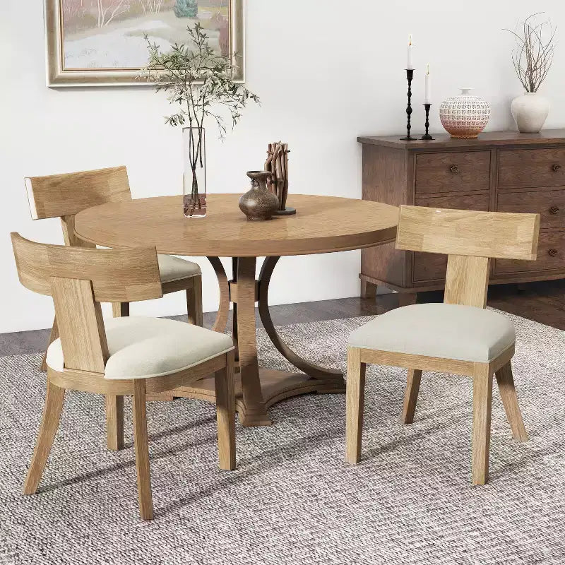 Christopher Knight Home Senna Upholstered Fabric Rubberwood Frame Dining Chair (Set of 2)
