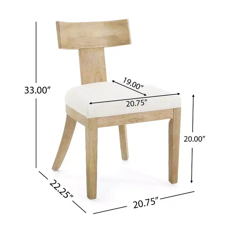 Christopher Knight Home Senna Upholstered Fabric Rubberwood Frame Dining Chair (Set of 2)