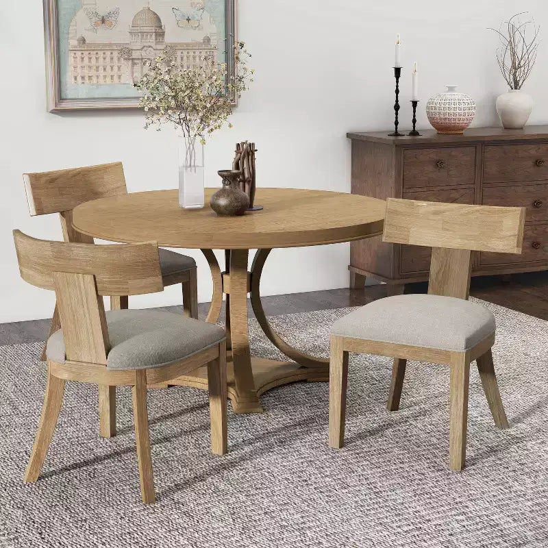 Christopher Knight Home Senna Upholstered Fabric Rubberwood Frame Dining Chair (Set of 2)