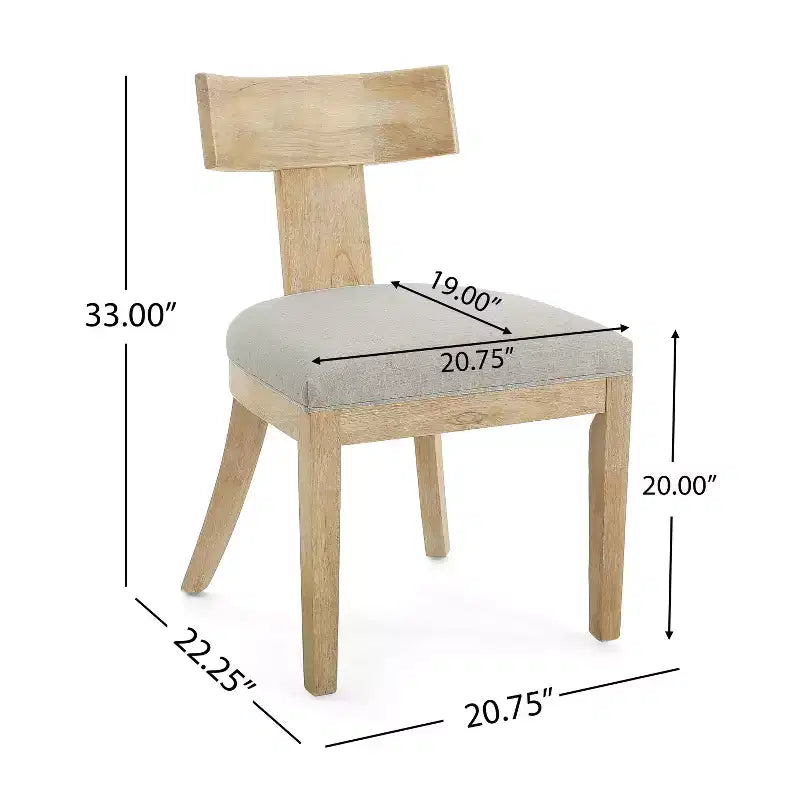 Christopher Knight Home Senna Upholstered Fabric Rubberwood Frame Dining Chair (Set of 2)