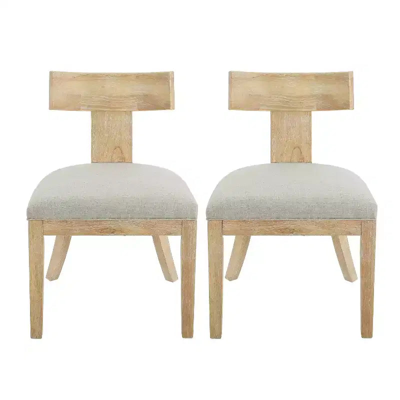 Christopher Knight Home Senna Upholstered Fabric Rubberwood Frame Dining Chair (Set of 2)