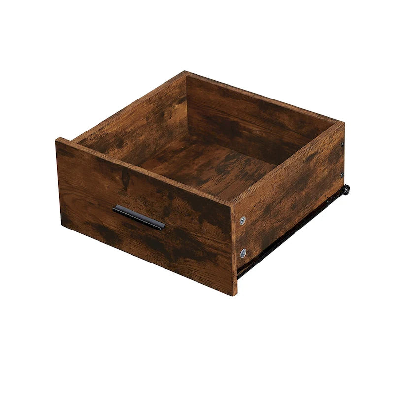 Cassettiera in legno con 7 cassetti, armadio contenitore in legno per camera da letto, mobile porta abiti solido con robusto telaio in acciaio