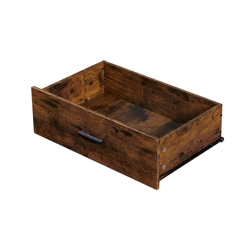 Cassettiera in legno con 7 cassetti, armadio contenitore in legno per camera da letto, mobile porta abiti solido con robusto telaio in acciaio