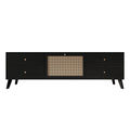 CraftPorch Mid-Century Modern Black TV Stand Console