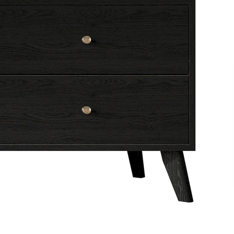 CraftPorch Consolle Porta TV Nera Moderna di Metà Secolo