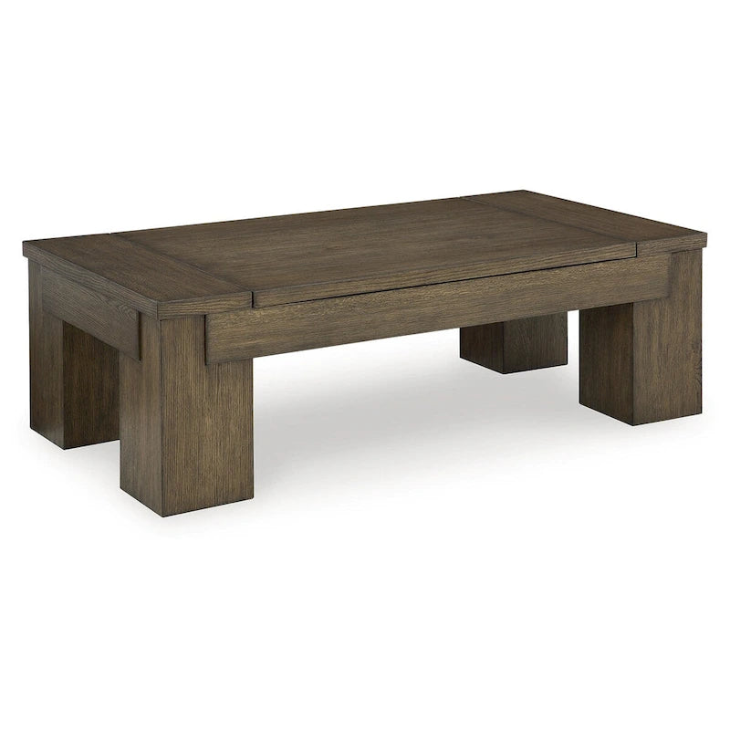 Tavolino da caffè Signature Design by Ashley Rosswain Brown con piano sollevabile - 54W x 28D x 18H