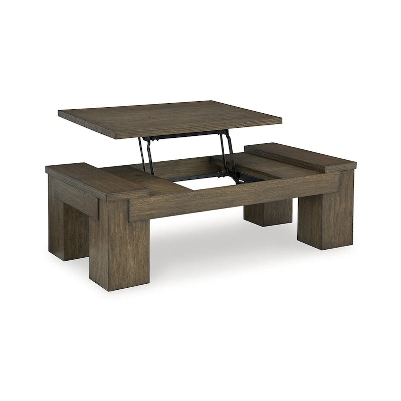 Tavolino da caffè Signature Design by Ashley Rosswain Brown con piano sollevabile - 54W x 28D x 18H