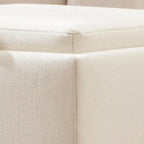 Square Storage Ottoman Set with Footstool and Tray