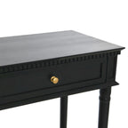 Acacia Wood Console Table with Cane Shelf