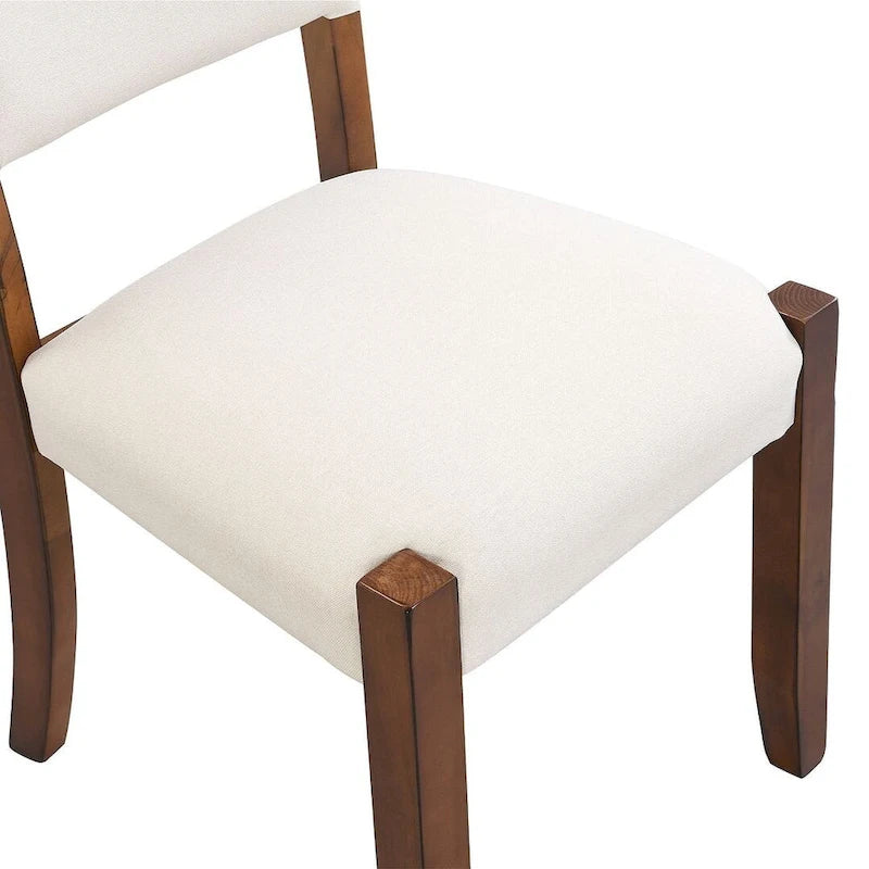 4-piece Dining Set with Faux Marble Style Table and 2 Upholstered Chairs & Bench with Wood Legs