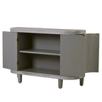 Credenza con armadietto a vista, mobile in legno con ante a fantasia anticata per corridoio, ingresso, soggiorno