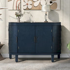Credenza con armadietto a vista, mobile in legno con ante a fantasia anticata per corridoio, ingresso, soggiorno
