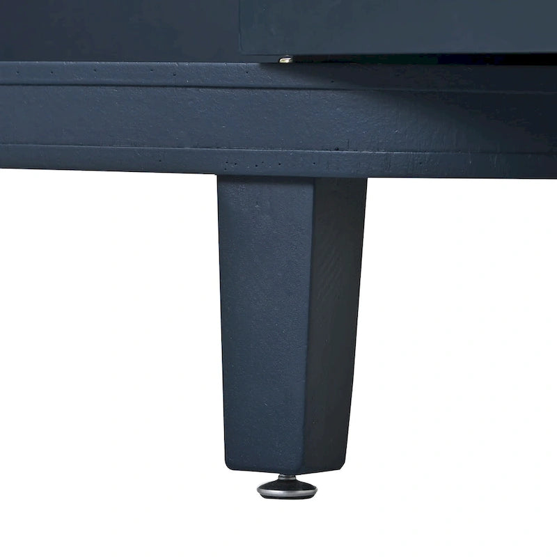 Credenza con armadietto a vista, mobile in legno con ante a fantasia anticata per corridoio, ingresso, soggiorno