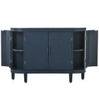 Credenza con armadietto a vista, mobile in legno con ante a fantasia anticata per corridoio, ingresso, soggiorno