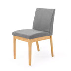 GDFStudio Hampton Set da pranzo 7 pezzi moderno di metà secolo in legno di caucciù imbottito