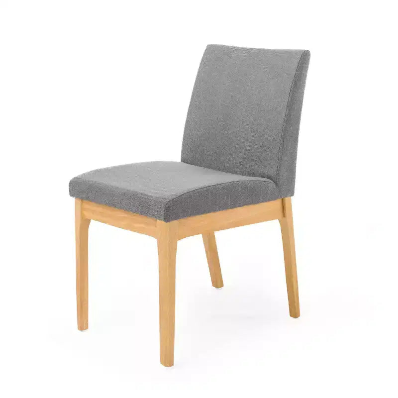 GDFStudio Hampton Set da pranzo 7 pezzi moderno di metà secolo in legno di caucciù imbottito