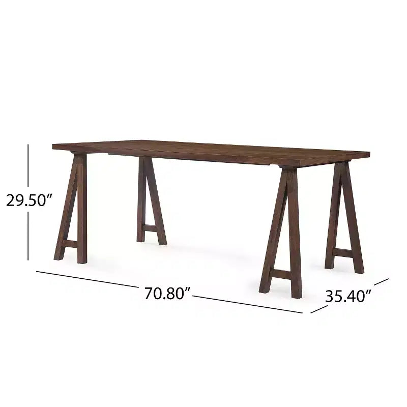 GDFStudio Hampton Set da pranzo 7 pezzi moderno di metà secolo in legno di caucciù imbottito