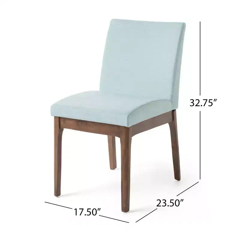 GDFStudio Hampton Set da pranzo 7 pezzi moderno di metà secolo in legno di caucciù imbottito